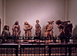Nicolo dell' Arca's "Pieta" - Mourning Over the Dead Christ - in terracotta.