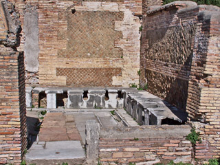 Ostia Antica public toilets