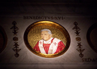 Portrait of Pope Bendict XVI - Basilica di San Paolo