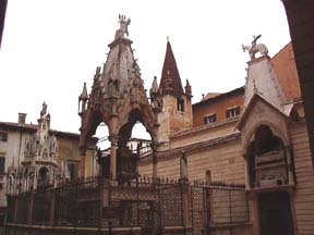 Gothic Scaligeri Graves at St. Maria Antica Church in Verona