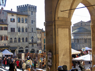 Piazza Grande, Arezzo, Italy.