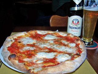 Fantastic pizza at Pizzeria Charlie, Orvieto, Italy.