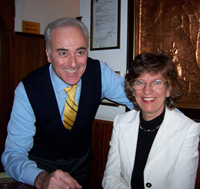 Fabio and Tiziana, La Scala Ristorante, Parioli, Rome, Italy.