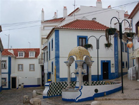 Old town Ericeira, Portugal - whitewashed houses